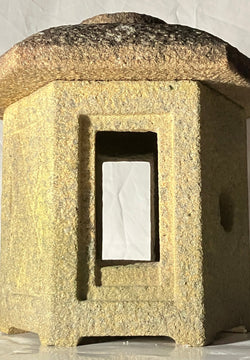 Zen Brown Stone Lantern Sunshouan Tourou Medium Granite Japanese Garden Statue