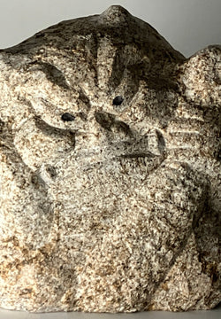 Oni Ogre Demon Statue Granite Aji Rust Stone Sculpture Handmade Japanese Garden