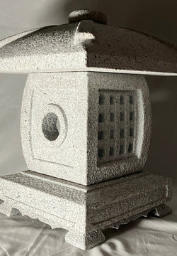 Zen Gray Stone Lantern Tenkachaya Tourou Granite Japanese Garden Ornament Statue