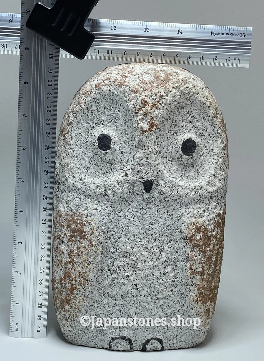 Mini Owl Statue | Okazaki Nakame Granite, 9 in
