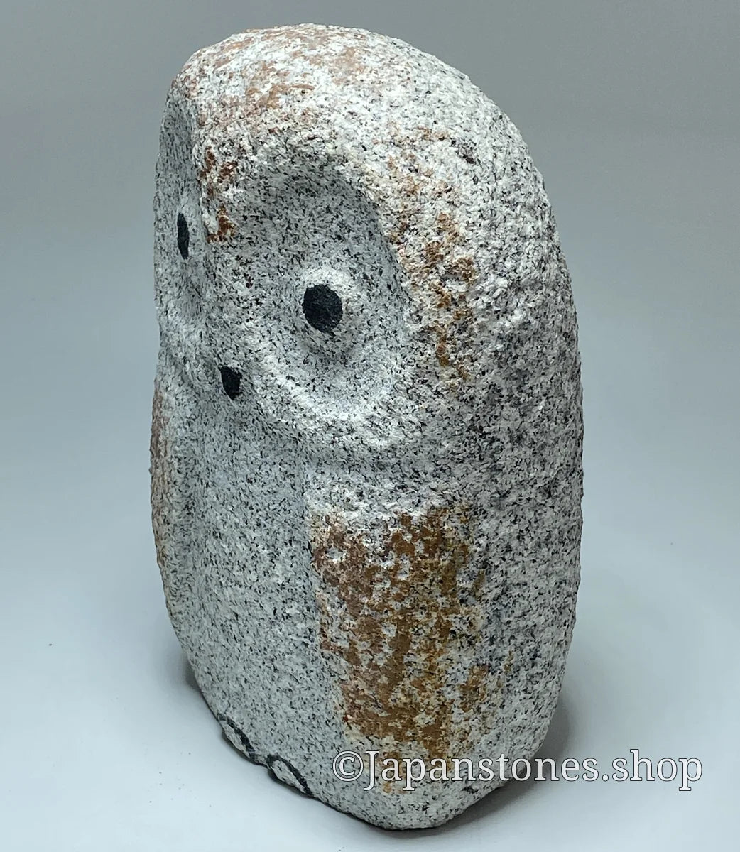 Mini Owl Statue | Okazaki Nakame Granite, 9 in