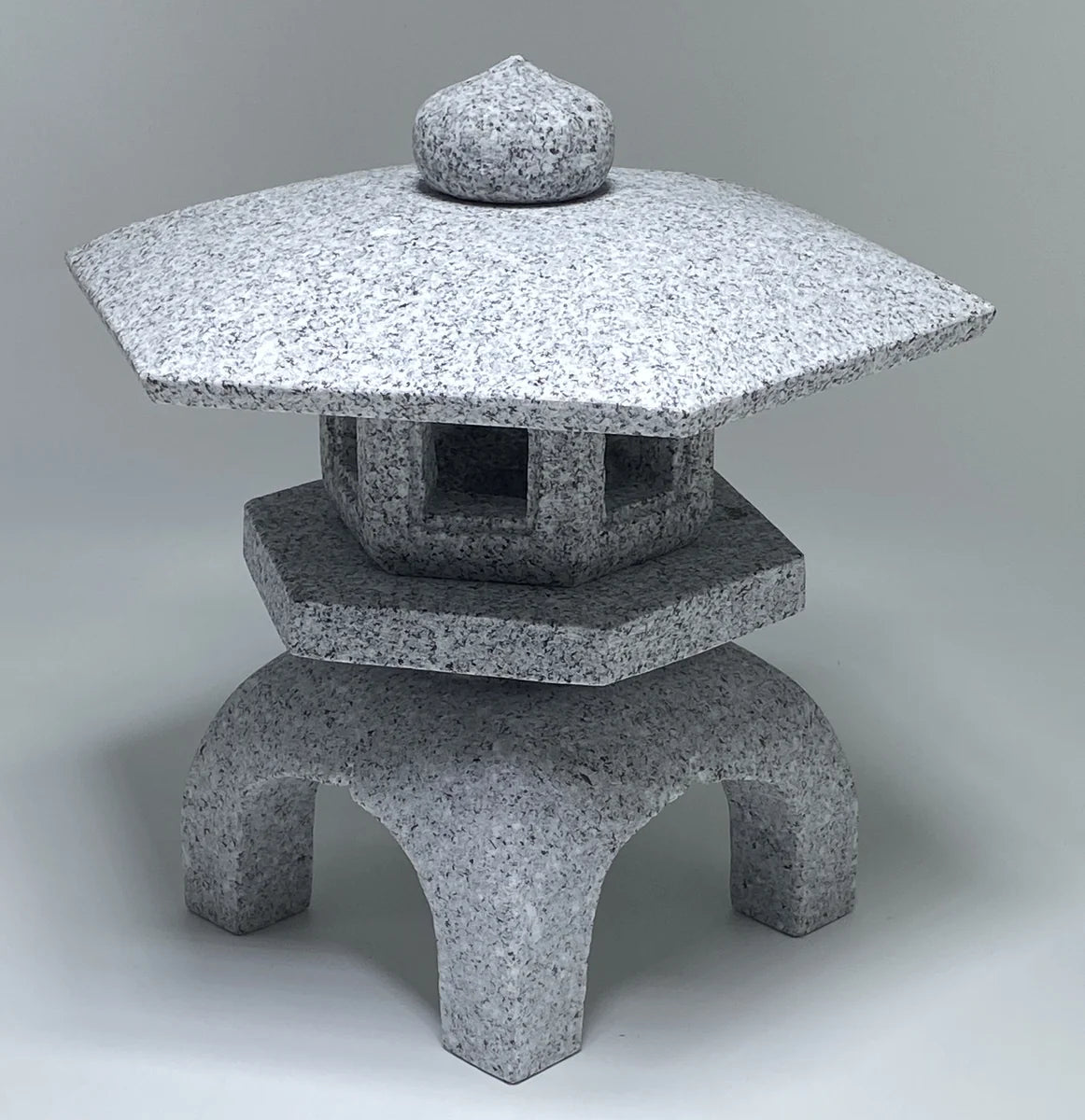 Zen Gray Stone Lantern Yukimi Tourou Small Granite Japanese Garden Ornament Statue