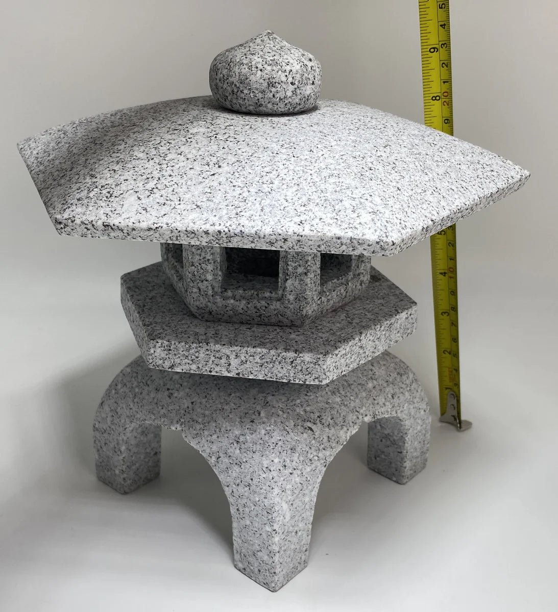 Zen Gray Stone Lantern Yukimi Tourou Small Granite Japanese Garden Ornament Statue