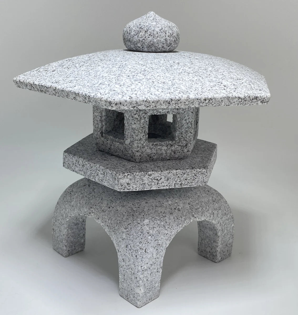 Zen Gray Stone Lantern Yukimi Tourou Small Granite Japanese Garden Ornament Statue