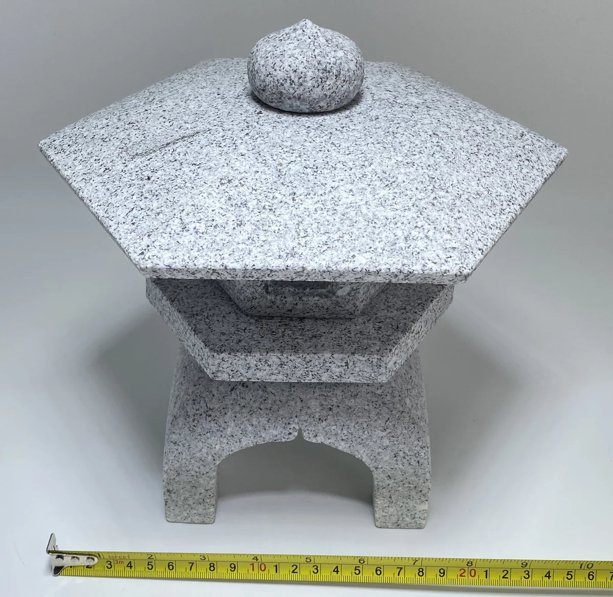 Zen Gray Stone Lantern Yukimi Tourou Small Granite Japanese Garden Ornament Statue