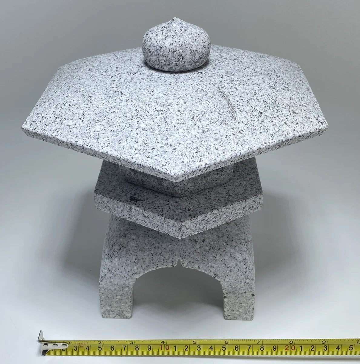 Zen Gray Stone Lantern Yukimi Tourou Small Granite Japanese Garden Ornament Statue