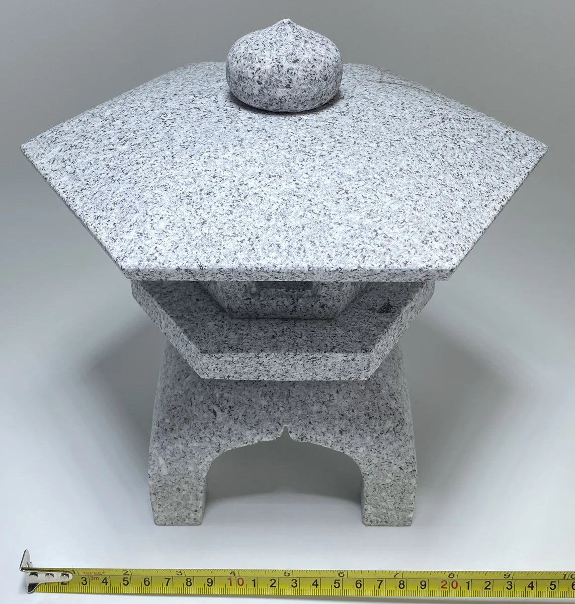 Zen Gray Stone Lantern Yukimi Tourou Small Granite Japanese Garden Ornament Statue