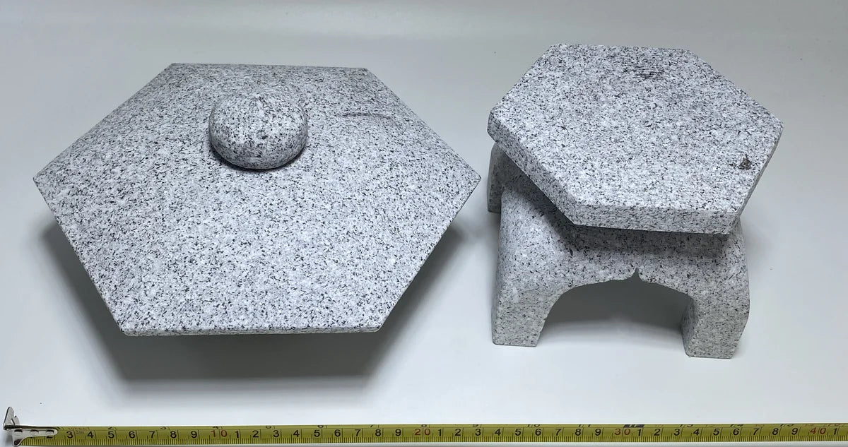 Zen Gray Stone Lantern Yukimi Tourou Small Granite Japanese Garden Ornament Statue